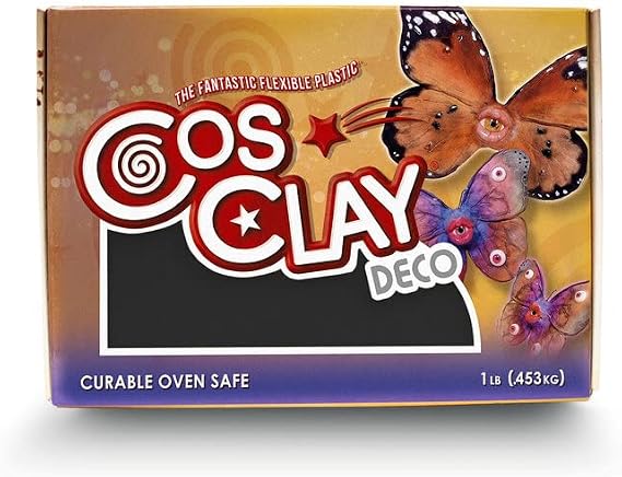 Cosclay Deco - Black - Flexible Polymer Clay (6lb)