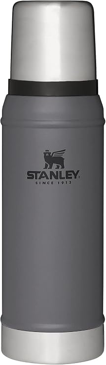 Stanley Classic Legendary Vacuum Bottle 1.0 qt | Wide Mouth with Leakproof Cup Lid | Keep Drinks Hot or Cold | Packable for Travel | Insulated Stainless Steel Thermos | BPA-Free | Charcoal