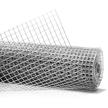Fencer Wire 19 Gauge Hardware Cloth Metal Wire Mesh 1/2" x 1/2", Galvanized Welded Cage Wire Poultry Netting Square Chicken Snake Fencing Gopher Fence Racoons Rabbit Pen Gutter