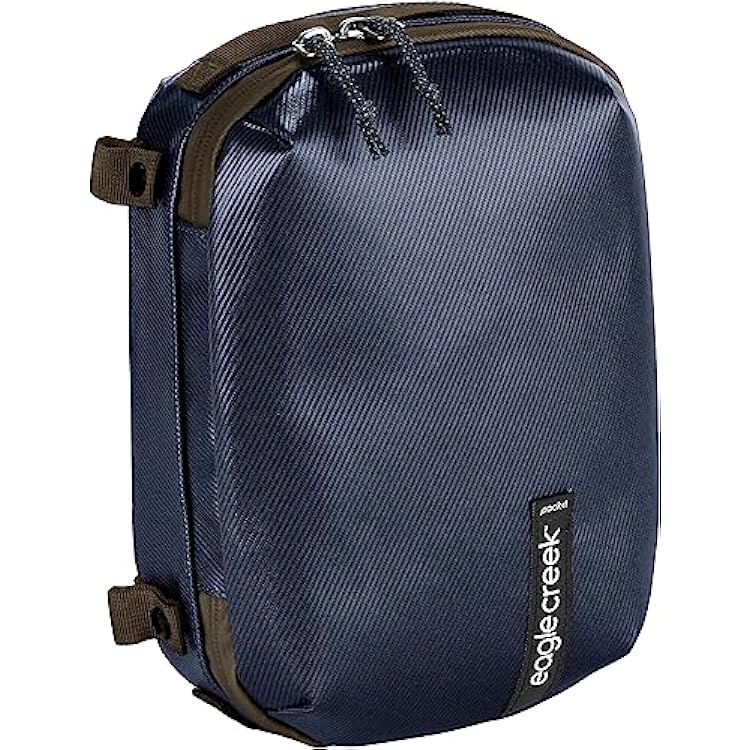 Eagle Creek Pack-It Gear Cube - Durable Packing Cube & Outdoor Travel Organizer to Keep Items Secure - Water Resistant - Easily Attachable - Easy Gripping - Rush Blue - Small