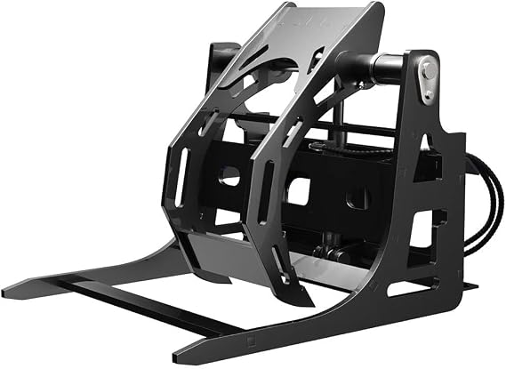 Mini Skid Steer Log Grapple Attachment, Compact Utility Loader Brush Grapple, 25-Inch Hydraulic Wood Claw, Skid Steer Root Grapple for Tractor