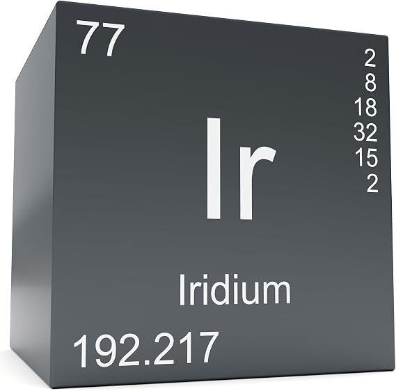 Moderock Iridium Metal Elements Periodic Table, (Ir Cubic 10mm/0.39")