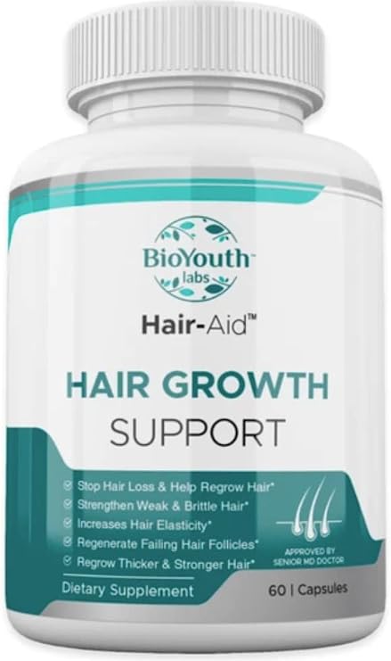 Labs Hair Growth Vitamins Supplement for Thicker Hair Growth, 60 Capsules - Nutritious Blend of Vitamin E, Raspberry Ketone, Iron & Saw Palmetto to Minimize Hair Loss for Both Women & Men.