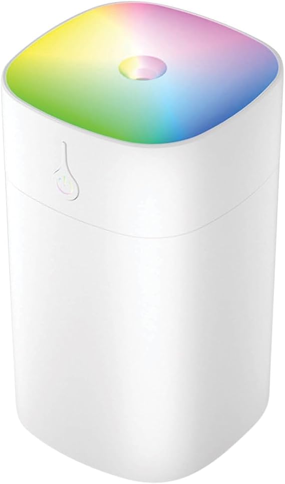Busstier H2O Humidifier 400ml, Ultrasonik Hava Nemlendirici ve Aroma Difüzörü, Etkili Buhar Makinesi (Beyaz)