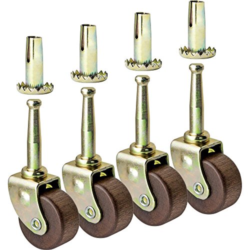 Rockler Hardwood Swivel Caster Wheels Pack of 4