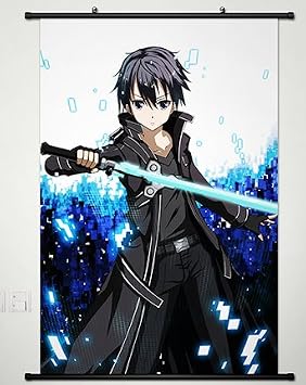 Sword Art Online Wall Scroll Poster Fabric Painting For Anime Kirigaya Kazuto 167 L