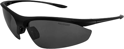 Epoch Eyewear Cadence Sport Sunglasses with Black Frame and Polarized Super-Hydrophobic Smoke Lens