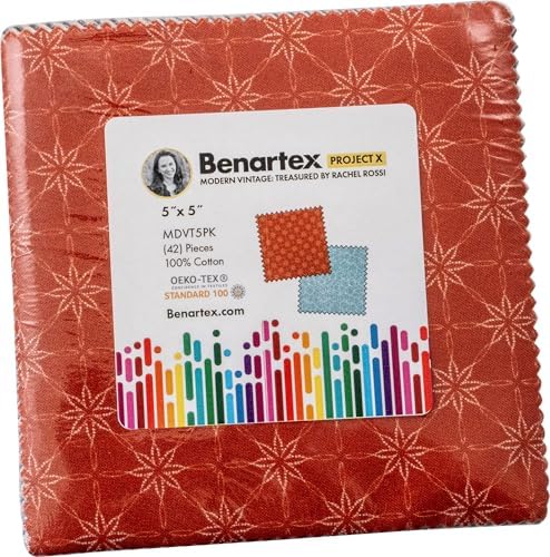 Benartex - Modern Vintage Treasured 5x5 Pack 42 pcs