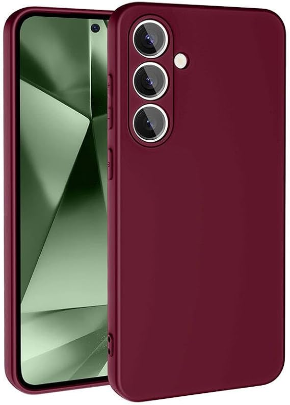 Coverzone Samsung Galaxy S24 Fe İle Uyumlu Kılıf Z-Mara Lansman Vieri Tam Koruma Arka Kapak Kamera Koruma Çıkıntılı Pürüzsüz Yüzey Koyu Mor