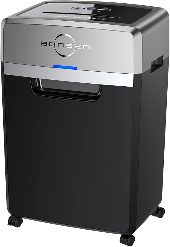 BONSEN 24-Sheet Cross-Cut P-4 High Security Heavy Duty Paper Shredder