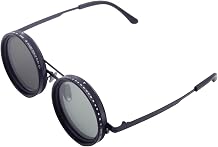 Sunglasses Men Rounded Polarized Glasses 1-9 Gears Adjustable Sunglasses with ND Filter Lenses Handcrafted Retro Glasses for Men