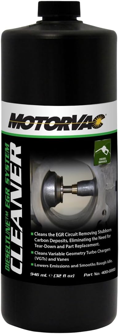 UView MotorVac 400-0280 DieselTune EGR System Cleaner, Removes Carbon Buildup, Dissolves Soot Residue, Improves Engine Efficiency, Restores Airflow, Non-Corrosive Formula, Made in United States
