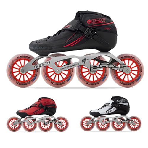 Bont Jet Inline Speed Skates - Vegan, Heat Moldable Racing Package with Carbon Fiber Boot, Elemental Wheels, and ABEC7 Bearings