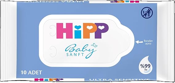 HiPP Babysanft Ultra Sensitive Yenidoğan Temizlik ve Bakım Mendilleri (1 * 10)