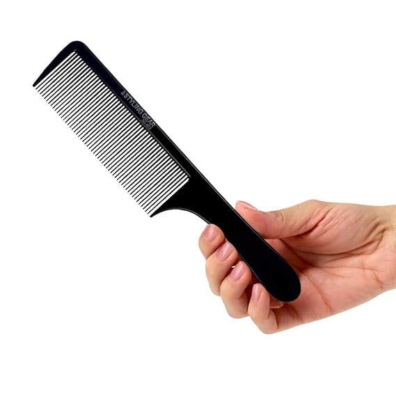 Styling Gear No. 403 Fade Barber Clipper Barber Comb Cutting Combs Flexible Styling Combs Blending Comb For Fades Flat Top 1 Pc. (Black)