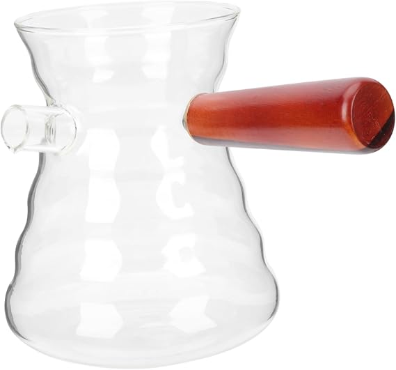 Manual Coffee Pot with Handle High Temperature Resistant Turkish Glass Coffee Maker for Home and Office Use for Espresso