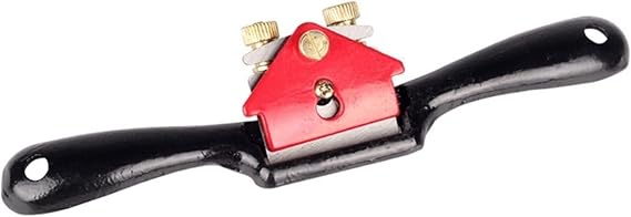 Adjustable Spokeshave-Woodworking Planer with Flat Base and Metal Blade Wood Working Wood Craft Hand Tool with 4 PCS Planer Blade
