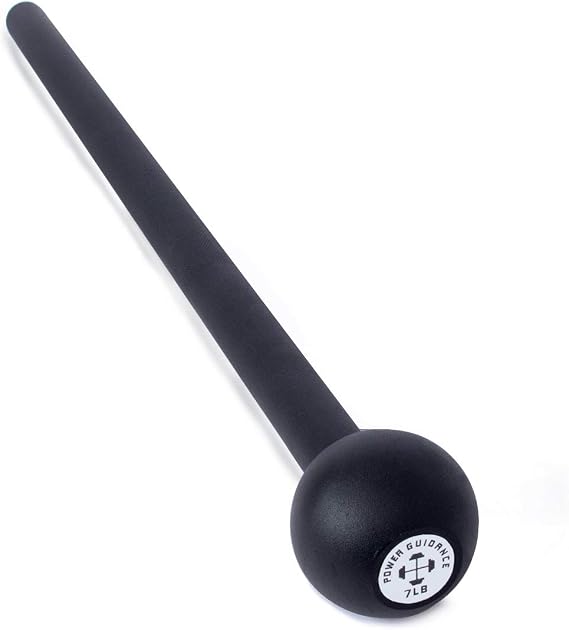 POWER GUIDANCE Steel Mace Macebell Cast Iron Training Full Body Workout, Shoulder, Core Strength, Muscles, Joints (7lb to 25lb)