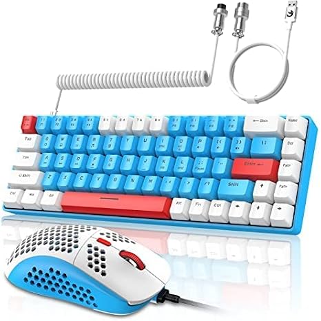 ZIYOU LANG T8 Mechanical Key Mouse Set, 60% Numeric Keyless, RGB Backlight