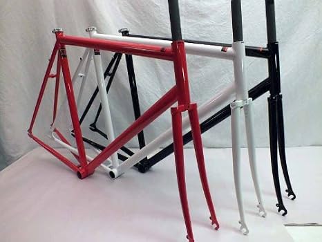 Unbranded Kilo TT Stripper Track Single Speed Frame & Fork Reynolds Cro Moly Steel (Orange Star, 50cm)