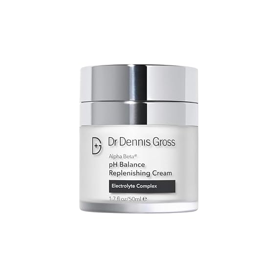 Dr Dennis Gross Alpha Beta pH Balance Replenishing Cream Lightweight Gel-Cream with Electrolytes, Phytic Acid & AHAs - Hydrates, Soothes & Balances Skin, 1.7 fl oz