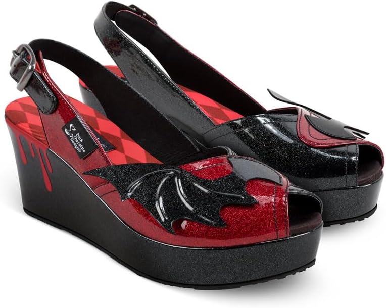 Hot Chocolate Design Funky Women's Peep Toe Wedge Sandals
