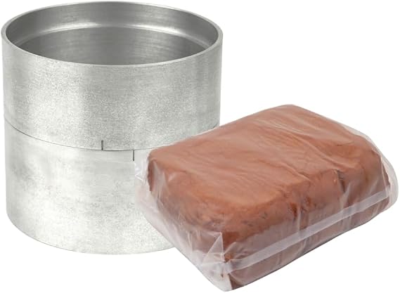 PMC Supplies LLC Complete Petrobond Sand Casting Kit with 2.2 Lbs Delft Clay Replacement Sand and 100 MM Round Mold Frame Set