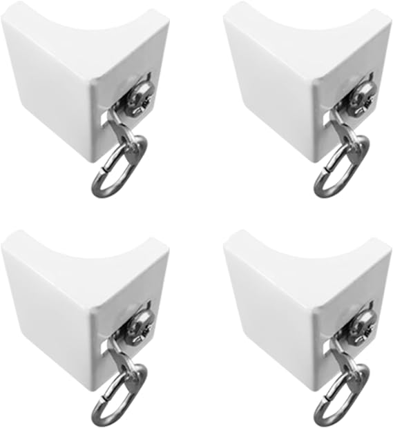 MaKefeile End Caps for Curtain Track(4 PCS) White