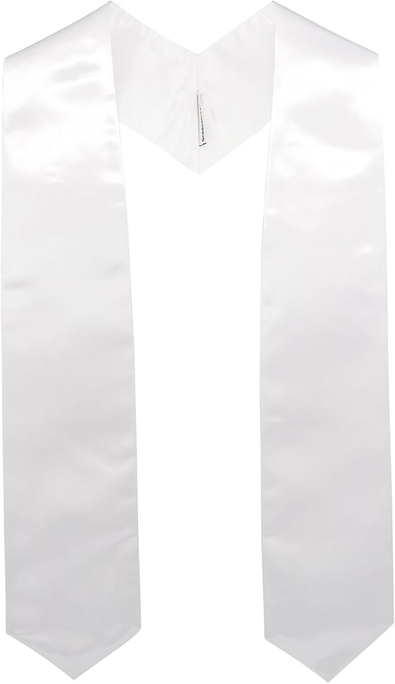 GraduationMall Unisex Adult Plain Graduation Stole 60"/72"
