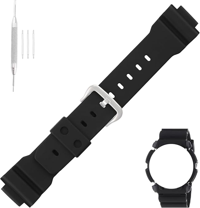 16mm 26mm 71606395 Resin Watch Band replacement for Casio G-shock DW-9051 DW-9052 DW-004C Strap Wirstband accessories for Men and Women