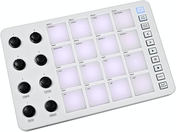 M-VAVE PAD USB MIDI Pad Controller Compact Beat Pad with Velocity-Sensitive Pads for DAW, Drum Programming and Music Production