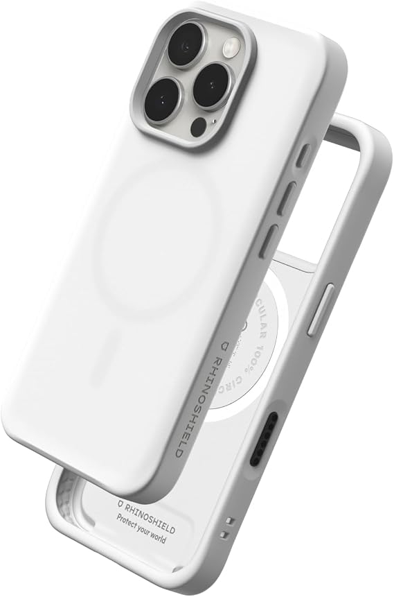 RHINOSHIELD MagSafe Case for iPhone 16 Pro SolidX - Enhanced Shock Absorption Slim Shockproof Phone Case 3.5M Drop Protection - White