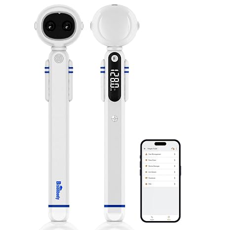 FITDAYS Kids Height Measure, Wireless Ultrasonic Tracker with Astronaut Design, cm/ft/in(HM2048B)