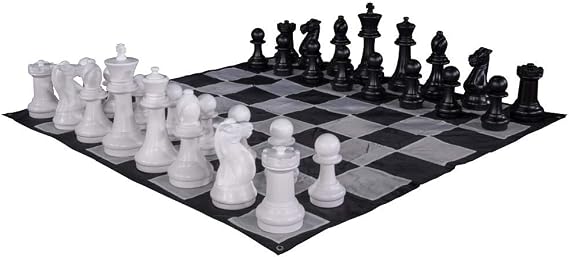 MegaChess 16 Inch Giant Plastic Chess Set with Nylon Mat
