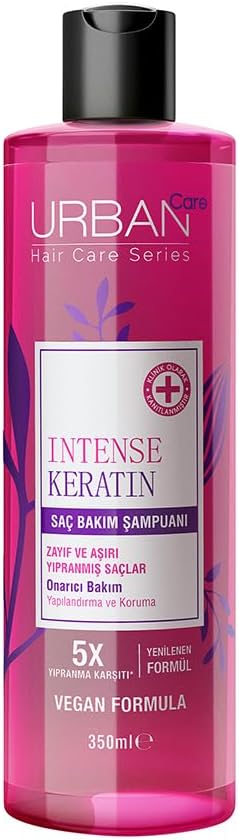 Urban Care Intense Keratin Yoğun Hasar Onarıcı Saç Bakım Şampuanı, 350 Mililitre, Vegan