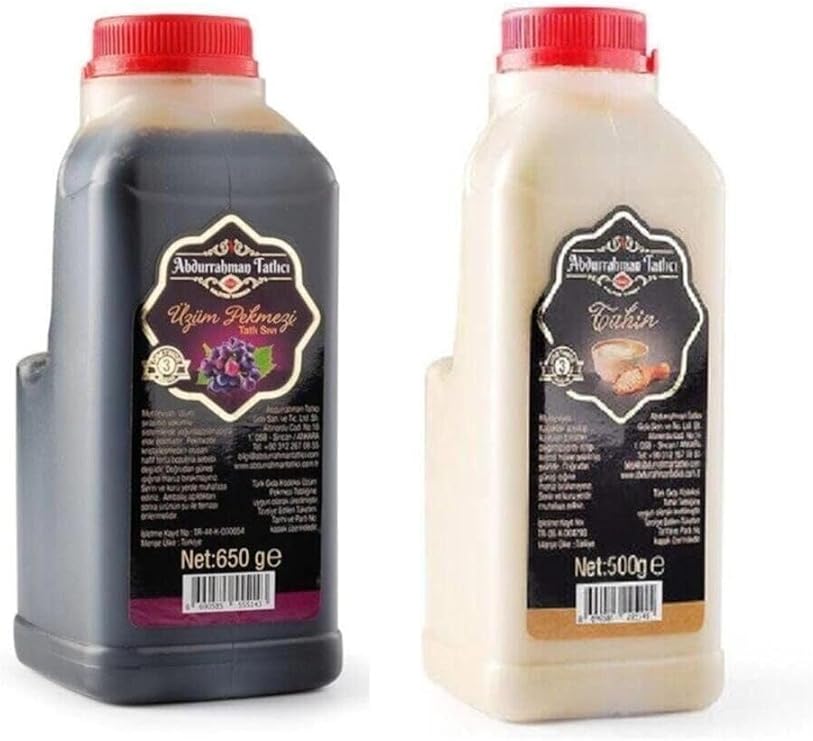 Abdurrahman Tatlıcı Üzüm Pekmezi 650 Gram, Tahin 500 Gram