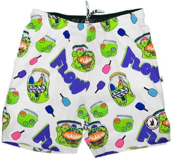 Flow Society Mens White Pickleball Jar Short