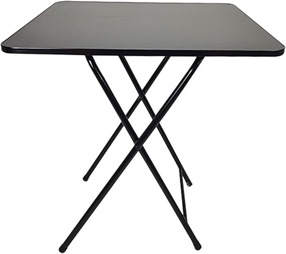 Foldable Table,Foldable Dinner Table Square Solid MDF 4 Persons Home Office Study Computer Desk Innovative and Compact Folding Table Space Saving Folding Table for Dining Room Black