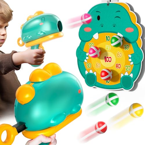 Bennol Dinosaur Shooting Game Toys Gifts for 3 4 5 6 Year Old Boys Kids Dinosaur Outdoor & Indoor Dart Board with Sticky Balls Toys for Kids Ages 3-5 6-8 Birthday Gifts for 3 Year Old Boys Girls