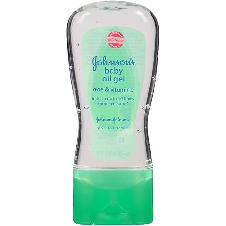 Johnson & Johnson 003296 Baby Oil Gel with Aloe Vera & Vitamin E, 6.5 oz. (Pack of 24)