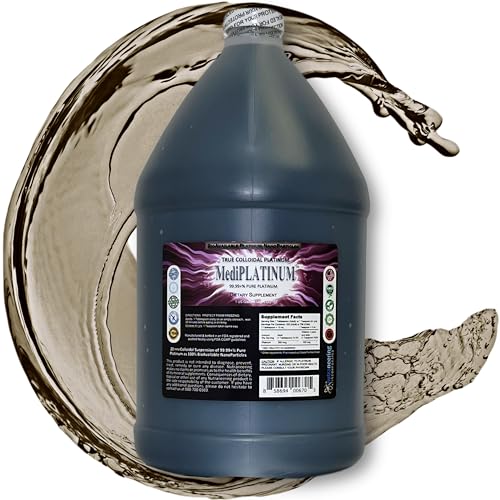 MediPLATINUM Gut Booster True Colloidal Platinum PtNP Nutritional Supplement - 1 US Gallon in BPA-Free Plastic Jug
