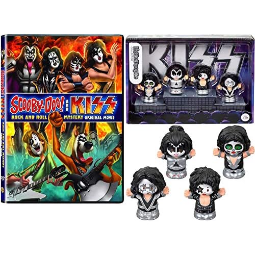 Scooby-Doo! Ready to Rock with KISS: Rock & Roll Mystery Cartoon Original Movie & Figure Pack Demon / Starchild / Spaceman & Catman Pop Collectibles Set
