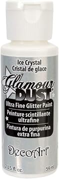 DecoArt Glamour Dust 2-Ounce Ice Crystal Glitter Paint