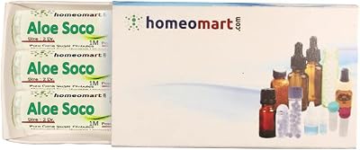 Aloe socotrina Homeopathy Pellets Pills in 1M Potency, Pack of 3