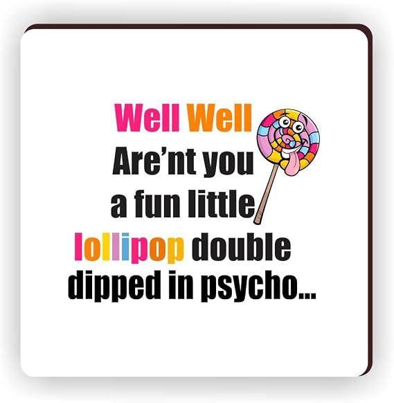Lollipop Double Dipped in Psycho - Masonite Fridge Magnet