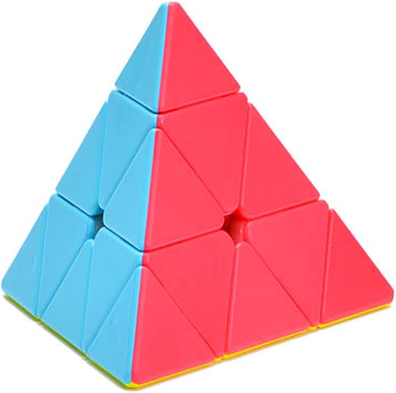 CuberSpeed Pyramid Speed Cube Stickerless Magic Cube Qiyi Qiming Triangle Pyramid Stickerless Speed Cube