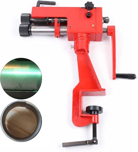 Bead Roller, 22-Gauge 7 Inch Manual Folding Machine w/ 6 Dies, Sheet Metal Fabrication Bead Roller Rotary Machine Steel Bending Bender Manual Tool for Edging Turning Sheet Metal Fabrication Shops