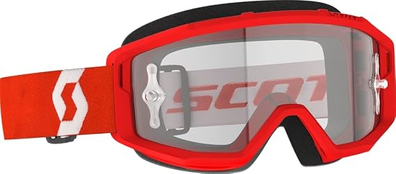 Scott Primal Goggles OSFM Red/White/Clear Works Lens