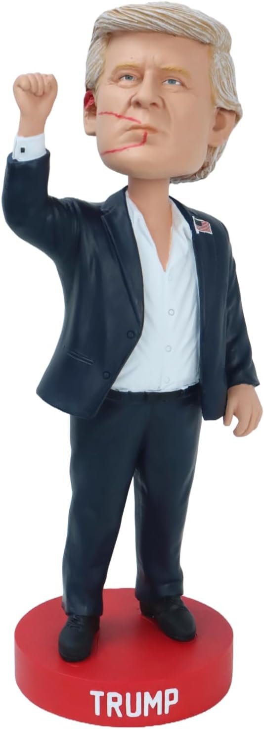 Trump Bobblehead - 8" Trump Keep Fighting Fist Pump Bobblehead Toy | Trump Bobblehead 2024 | Funny Trump Gifts for Trump Fans | Trump "Fight" Action Figures | Trump Goods 2024