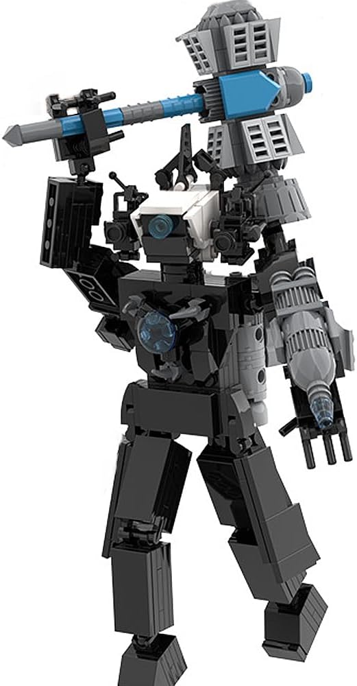 Upgraded Titan Photographer Building Blocks Toys, Skibidi Toilet Series Figure Models Reproducible Assembly Skibidi Toy Leveling Blocks Toys, Fun Educational Toys for Fans and Kids A